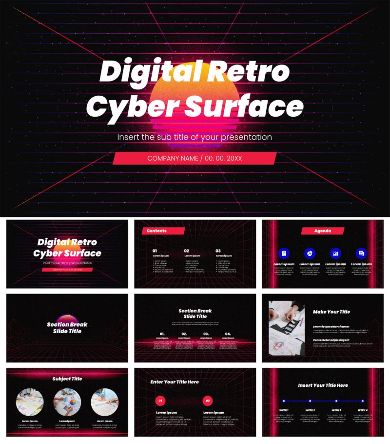 Digital Retro Cyber Surface
