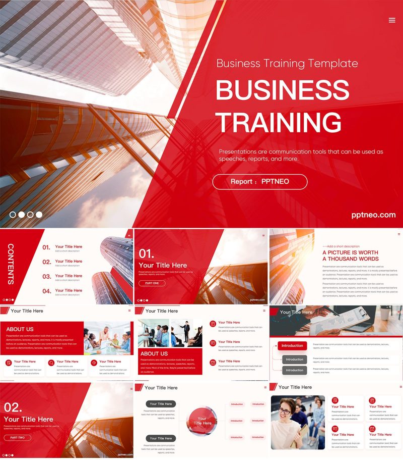Red Business Training PPT